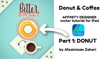 Affinity Designer for iPad vector art Tutorial: Donut & Coffee Part 1