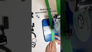 Making a dog collar with repurposed spinnaker sail!   #sailrite #beachdog #spinnaker