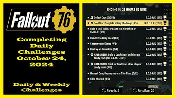 Completing Daily Challenges For October 24, 2024 - Fallout 76 Daily Challenges Guide