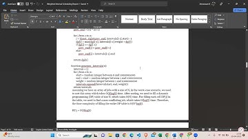 Weighted Interval Scheduling