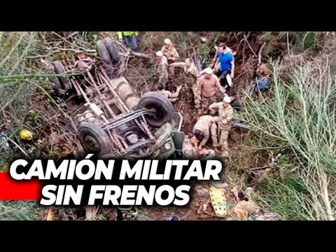 ¡SIN FRENOS! Volcó camión con soldados del Ejército Argentino en San Martín de los Andes