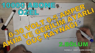 0-30 Volt 0-5 Amper Akım Ve Gerilim Ayarlı Güç Kaynağı Sabit Akım Ve Sabit Gerilim 2 Bölüm