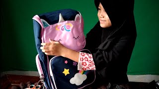 LAZADA HAUL BACKPACK DARI MINISO🎒| DISKON SEMUAA!😭💖