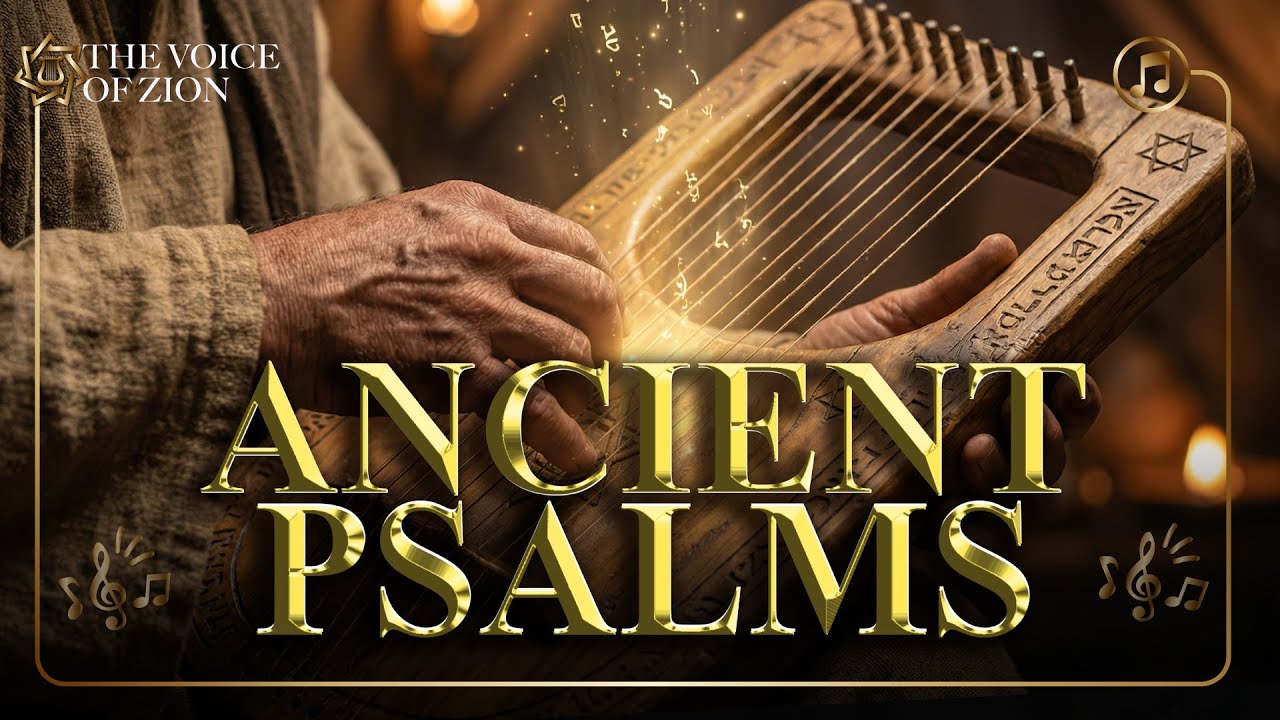 🎵 PSALMS 23, 27 & 63: King David-Style Harp Worship (Hebrew + English)