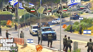 Iran Fighter Jets & War tank Attack on Israeli Army Weapons & Airport Army Convoy - GTA 5