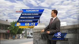 Sunny & fall-like today; Rain chances go up late Monday