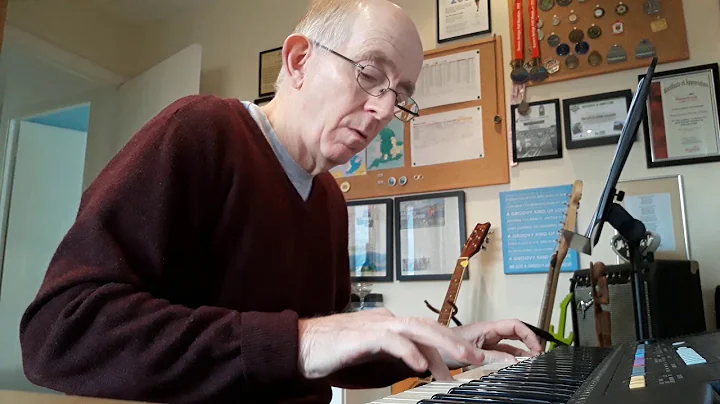 Martin Shipley playing Angels on keyboard.