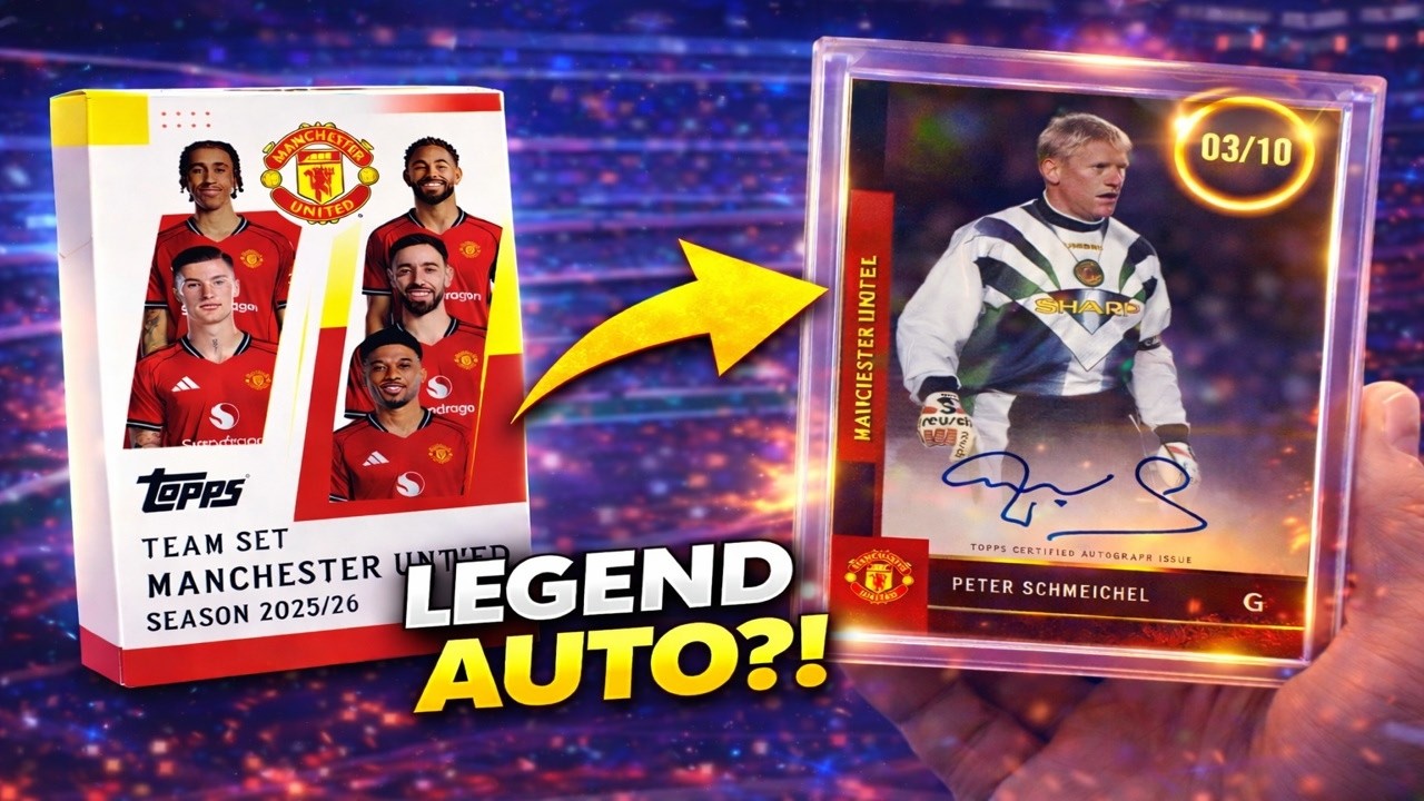 I Pulled a PETER SCHMEICHEL Auto /10 😱 | Topps Manchester United Team Set
