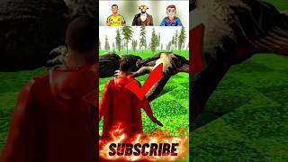 Ronaldo 😁 vs Bull Man 😨 vs SUPERMAN 🤯 - Dinosaur 🦖 Kill Challenge 💀|| #gta  #indianbikedriving3d