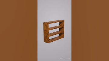 Simple Bookcase — 3D Model | #blender #3dmodeling #shorts