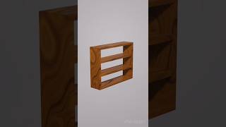 Simple Bookcase — 3D Model | #blender #3dmodeling #shorts