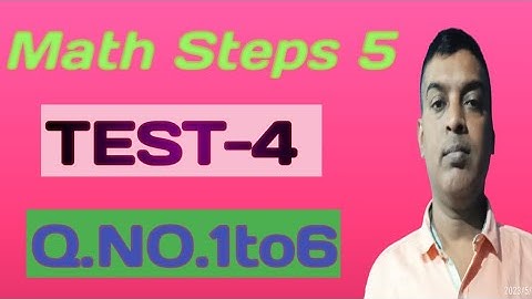 Math Steps 5 TEST-4 (q.no.1to6)2025 #education August 2025