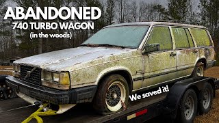 Abandoned Volvo 745 Turbo in the Woods!