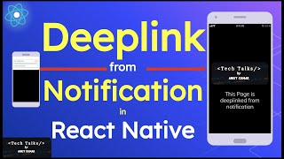 How to deep link from notification in react native 2021