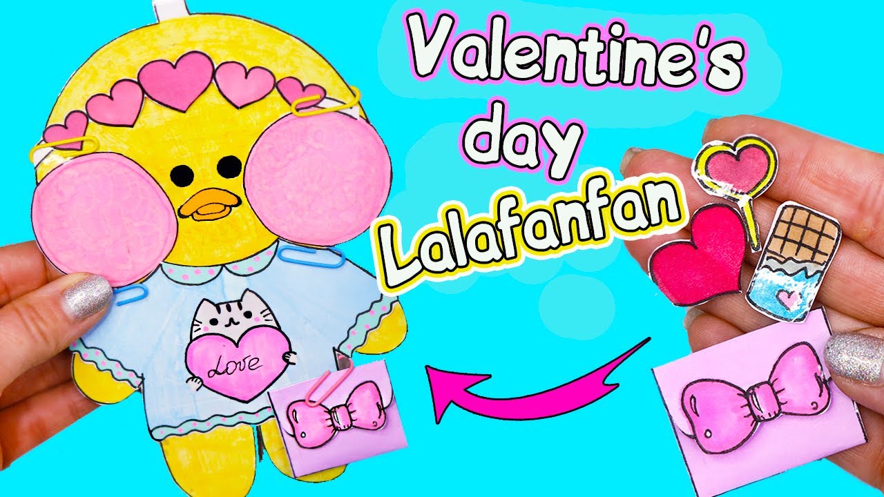 6 DIY Lalafanfan PAPER DUCK Valentine's Day party ♥️ Duck clothes and  accessories 