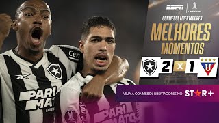 BOTAFOGO VENCE A LDU E ENTRA NA ZONA DE CLASSIFICAÇÃO DA LIBERTADORES | MELHORES MOMENTOS