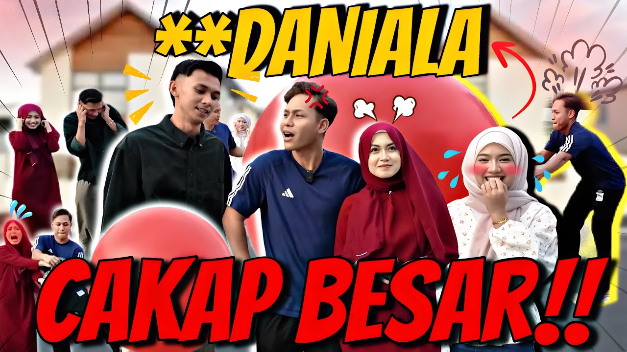 FIENIQ VS DANIALA  LETUPKAN BALLON UDARA !! BALLON BESAR KERETA ?? 