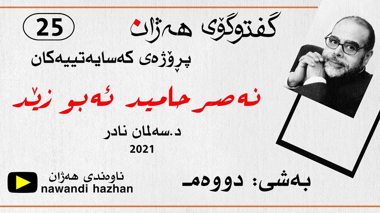 2021:پڕۆژه‌ی که‌سایه‌تییه‌کان: نه‌صر حامید ئه‌بو زێد:به‌شی: دووه‌م : د. سه‌لمان نادر