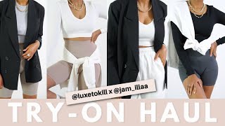 THE BEST ATHLEISURE BASICS! SNATCHED Luxe To Kill x Jamilla Collection Try-On Haul | 14 DAYS OF LOVE