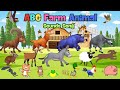 ABC Farm Animal Sounds Song | ABC Song Nursery Rhymes For Babies | Little Kitten Learn