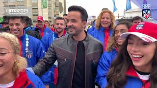 Luis Fonsi sorprende a la delegación boricua en la Villa Panamericana de Lima 2019