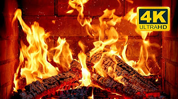 🔥 FIREPLACE Ultra HD 4K. Fireplace with Crackling Fire Sounds. Fireplace Burning. Fire Background