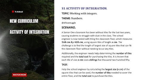 S1 Activity Of Integration solution topic 2.............@africastruggle