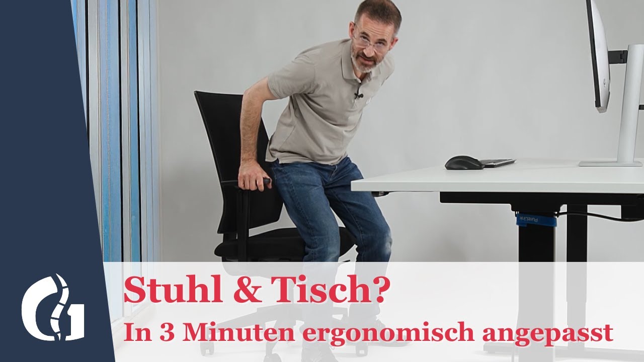 Ergonomisch richtig einstellen: Girsberger Yanos und höhenverstellbarer Schreibtisch