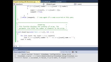 Sorting with Array of Structures