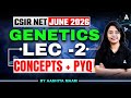 CSIR NET JUNE 2026 | CSIR NET Genetics Lec 2 Concept &amp; PYQ By Aashita Mam