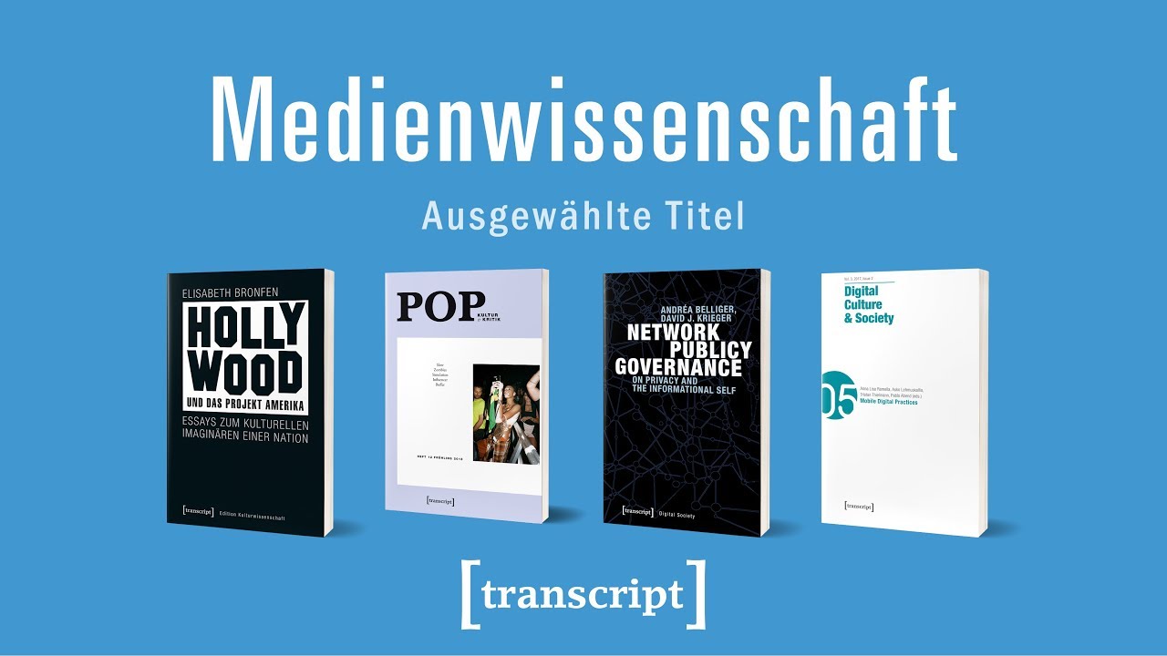 Medienwissenschaft | Programm transcript Verlag