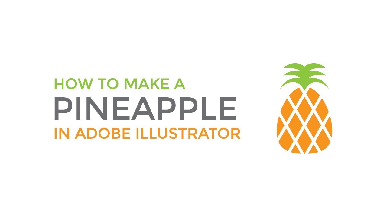 How to make a Pineapple in Adobe Illustrator - YouTube