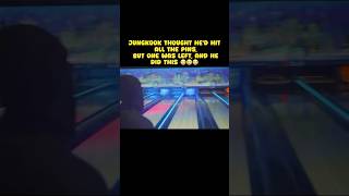 JUNGKOOK THOUGHT HE'D HIT  ALL THE PINS,BUT ONE WAS LEFT, AND HE DID THIS #jungkook