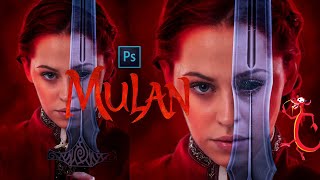 Mulan Movie Poster Style | Photoshop Tutorial screenshot 5