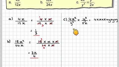 Simplifying algebraic fractions using multiplication and division