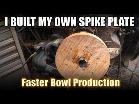 I Built My Own Spike Plate for Faster Bowl Turning & Production