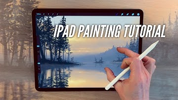 IPAD SCHILDERTUTORIAL - Landschapskunst van meren en bomen in Procreate