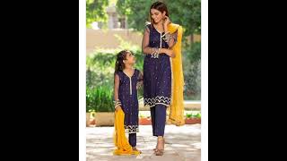 Matching mother daughter dresses design 2022 lmother daughter matching dress l fashion with Al Noor