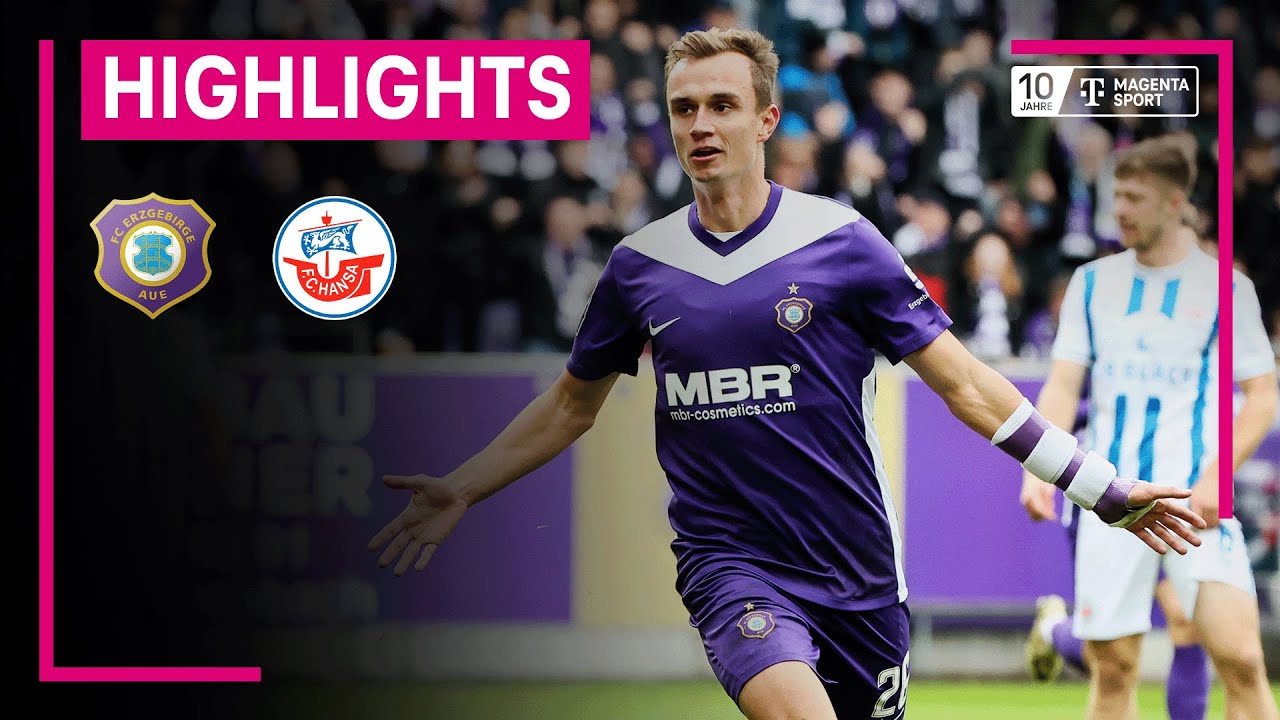 FC Erzgebirge Aue - Hansa Rostock | Highlights 3. Liga | MAGENTA SPORT