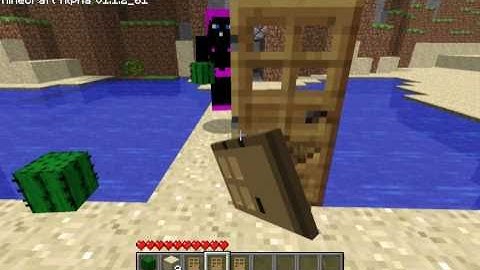 Minecraft Duplicate Bug - Duplicating Door with Cactus - Minecraft Alpha v1.1.2_01