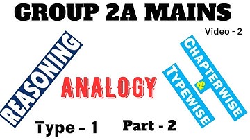 Analogy | tnpsc Group 2A Mains | Reasoning | Topic 1 Type 1 part 2 | Tricks