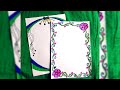 Simple and beautiful portfolio//assignment design#border,# project design #youtube#15
