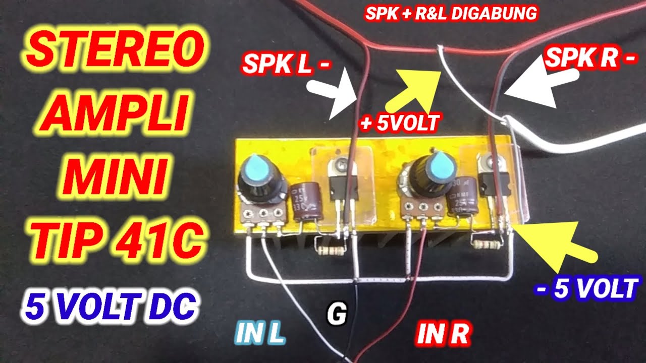 ampli mini tip 41c stereo || Tes speaker dalam BOX