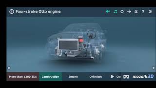 Four-Stroke Otto engine educational VR 3D