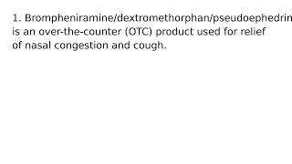 #Brompheniramine Dextromethorphan Pseudoephedrine #drug #medication #uses #medical #words #terms #di