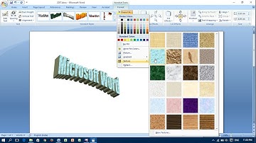 Fill Text with Picture, Texture, Gradient or Pattern in Word