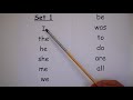 Jolly Phonics Tricky Words phase 1