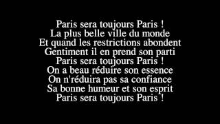 Zaz   Paris sera toujours Paris   (LYRICS / PAROLES ) chords