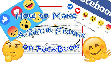 How to Post a Blank Status Update on Facebook