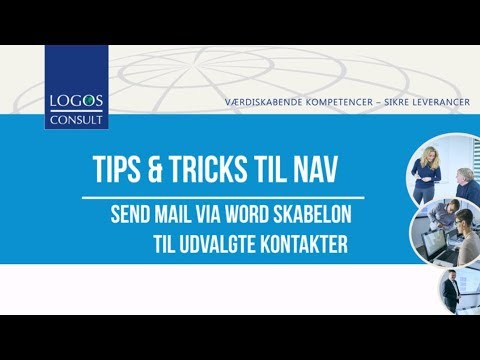 Send mail via Word skabelon til udvalgte kontakter i Microsoft Dynamics NAV